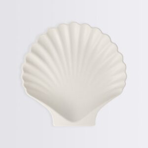 Natural Shell Shaped Bamboo Plates Set of 6